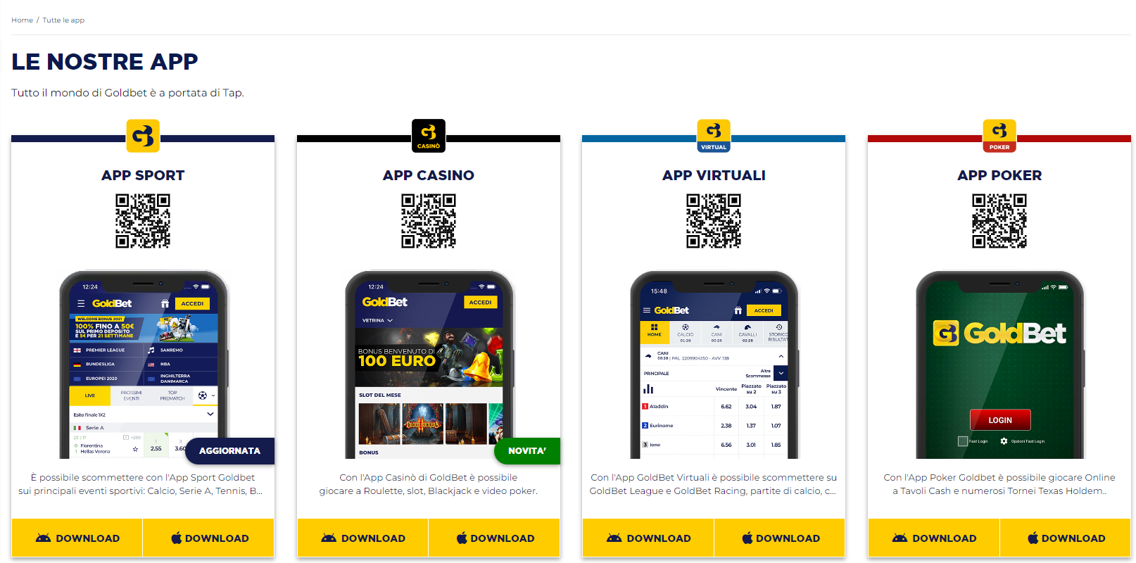Goldbet: accesso alla piattaforma di scommesse e casinò online